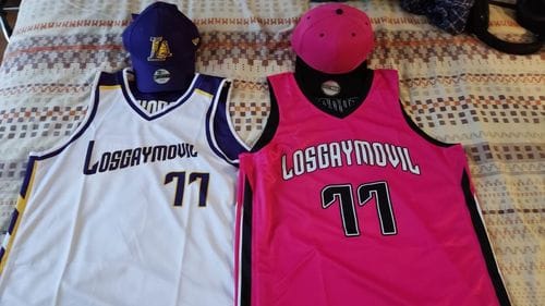 Customer photo review of Custom Black White Double Side Sets Design Sportswear Basketball Jersey