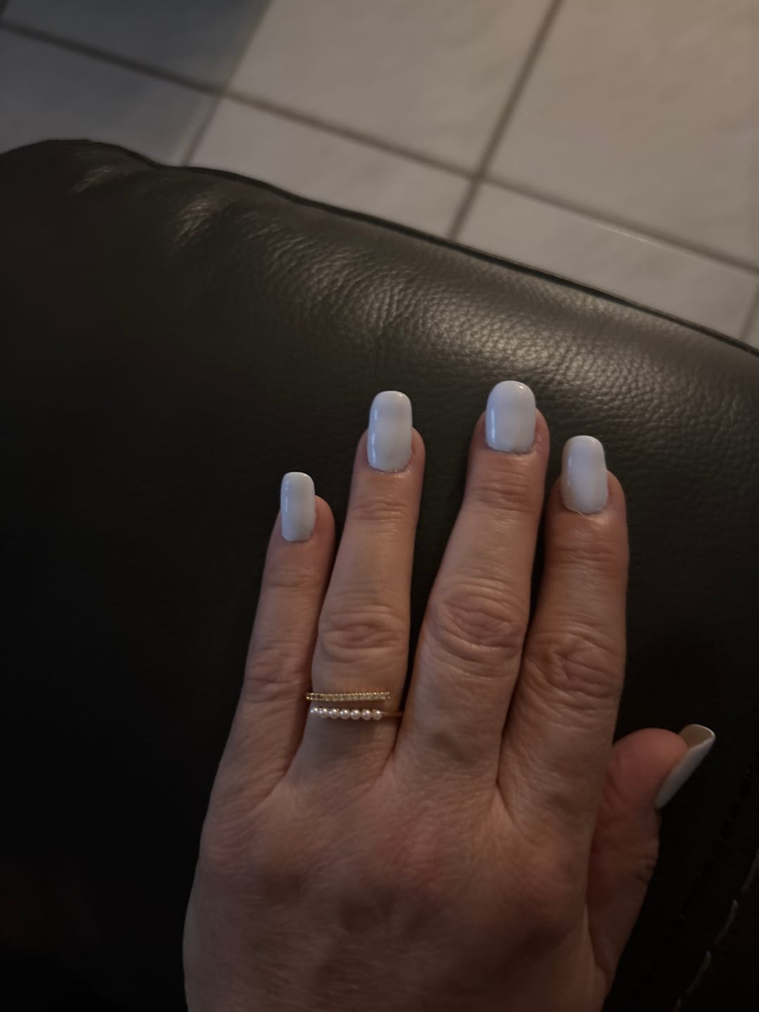Customer photo review of “Wrap Me” Pearl & Crystal Ring