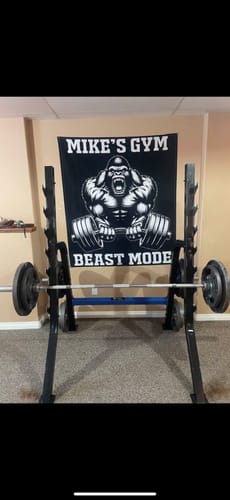 Customer photo review of Personalized Gym Flag Gorilla Beast Mode 11343