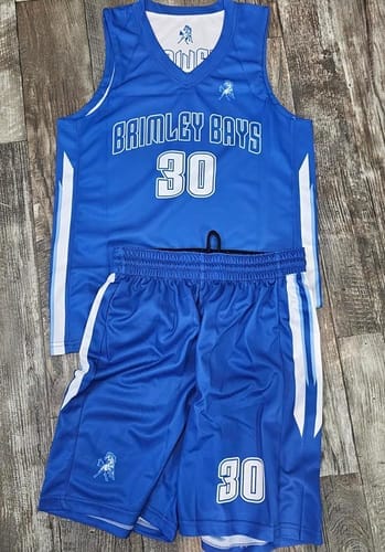 Customer photo review of Custom Purple Gold Chest Slash Patttern Double Side Sports Uniform Basketball Jersey