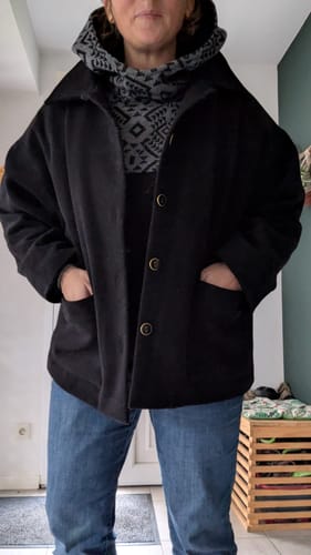Customer photo review of Manteau Kaï noir
