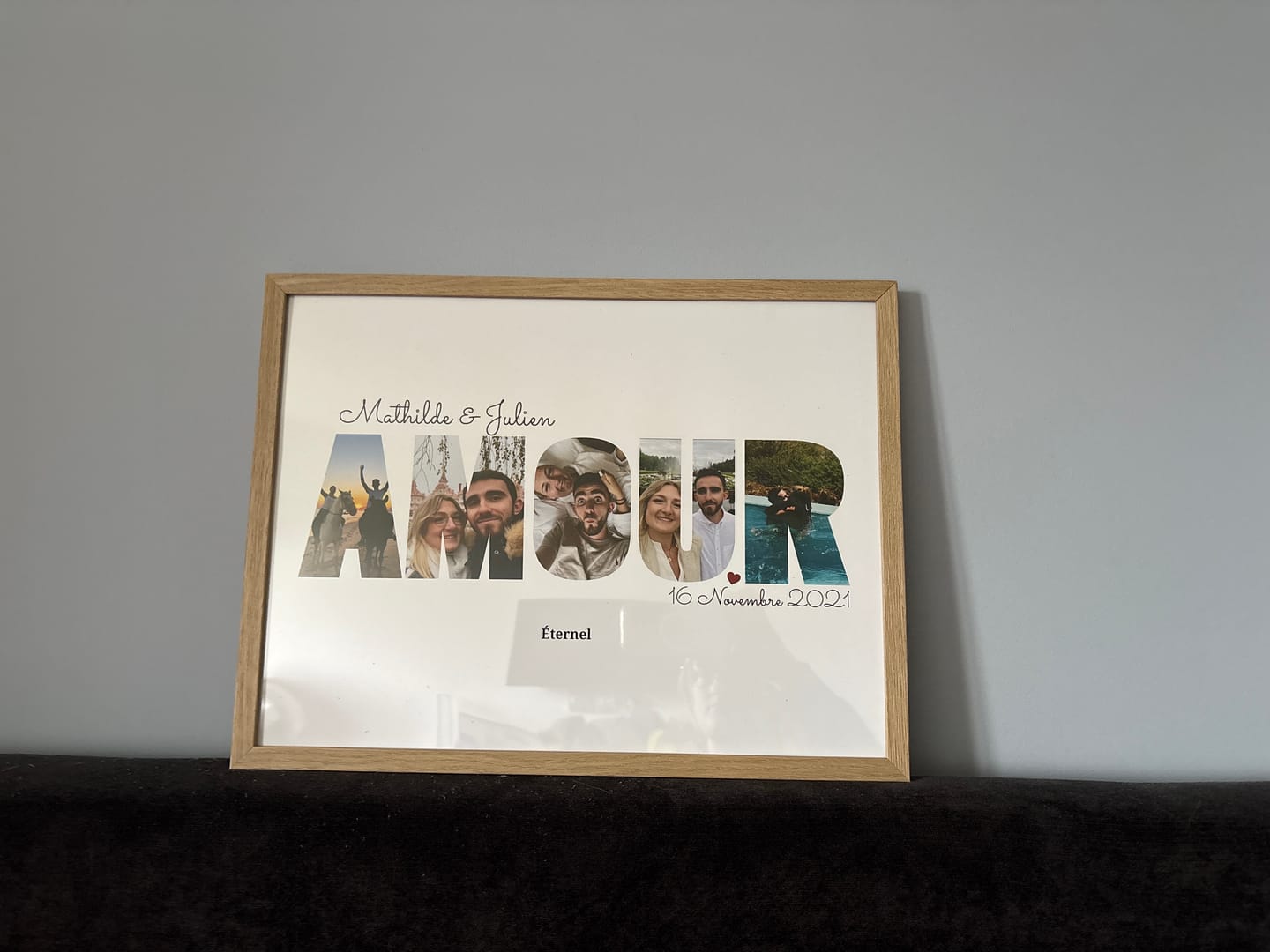 Customer photo review of Amour  Lettres - Affiche personnalisée