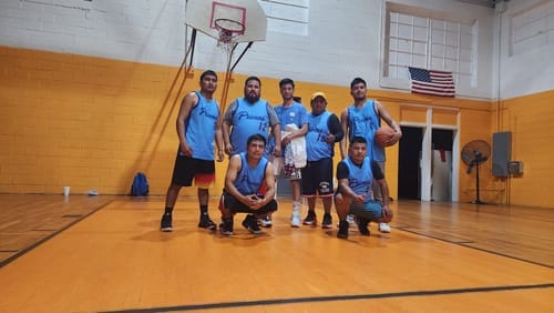 Customer photo review of Custom Cream Navy-Gold Classic Tops Athletic Basketball Jersey