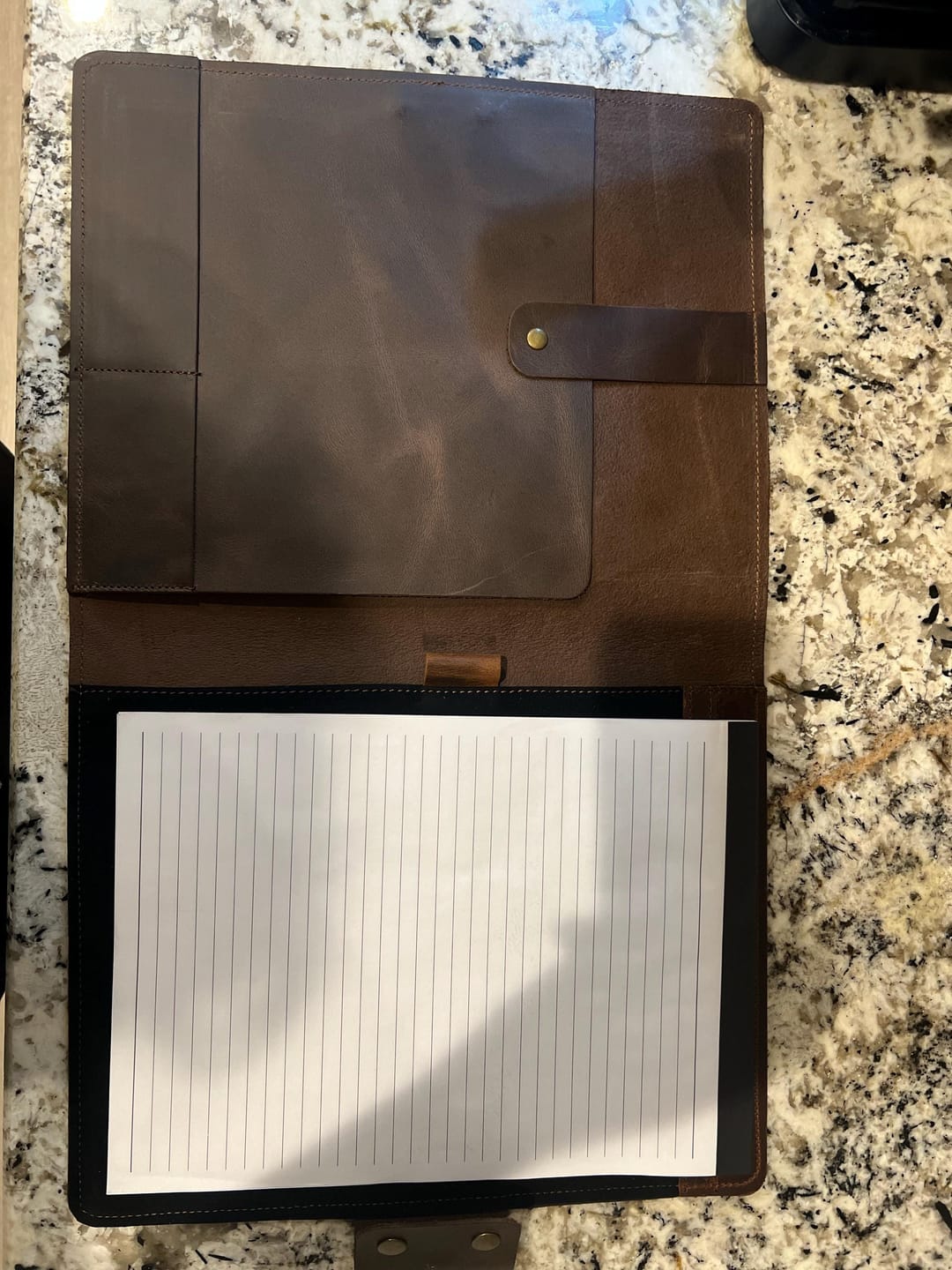 Customer photo review of Customized Leather Portfolio with Notepad & Planner