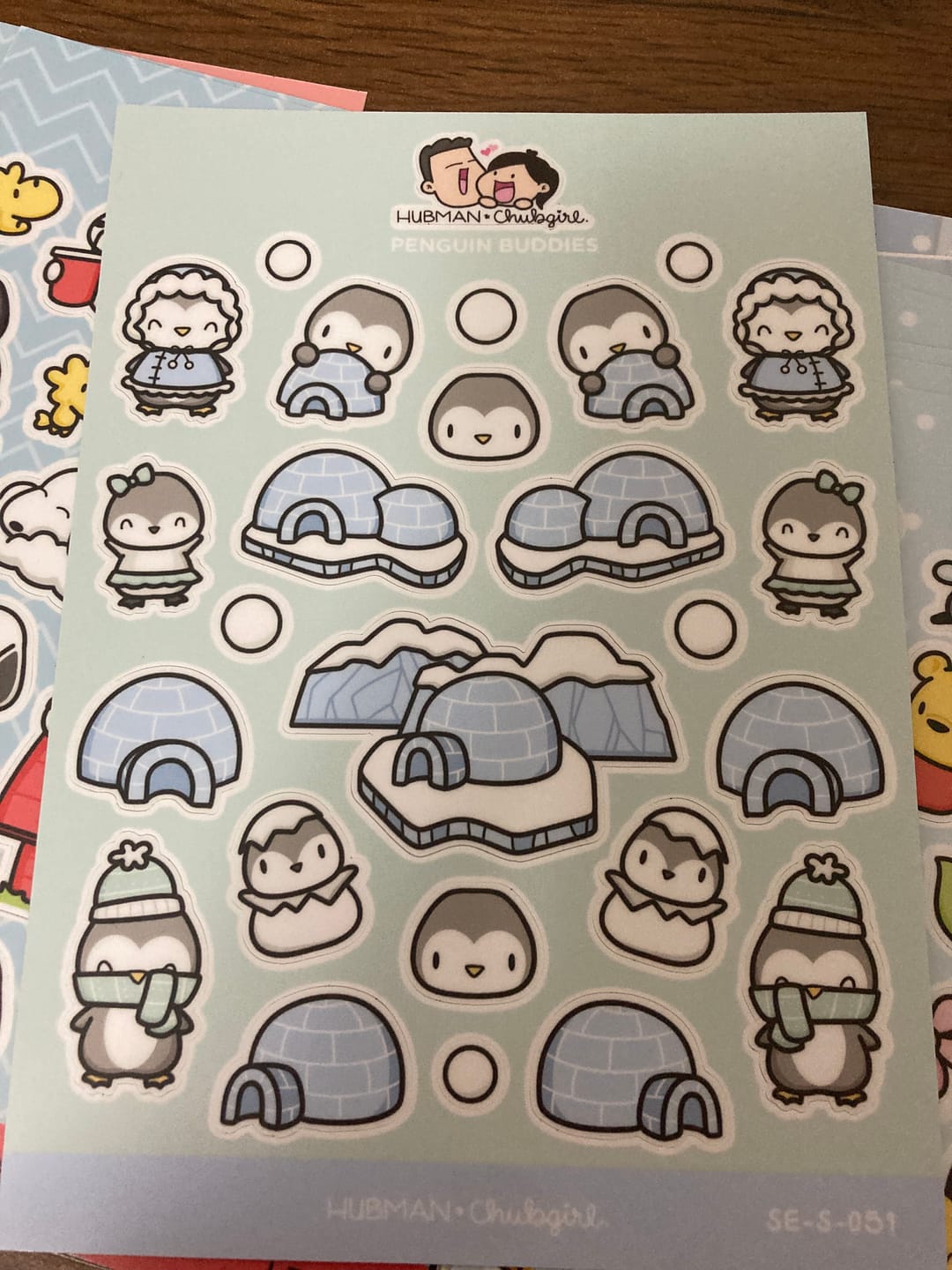 Customer photo review of Penguin Buddies Sticker Sheet