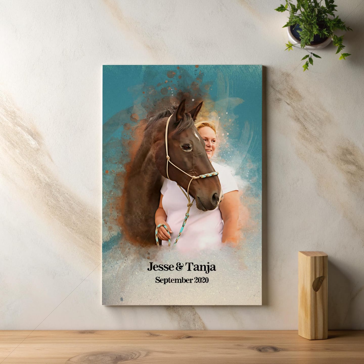 Customer photo review of Dein Pferd als Aquarell Pferdeposter | Geschenk für Reiter