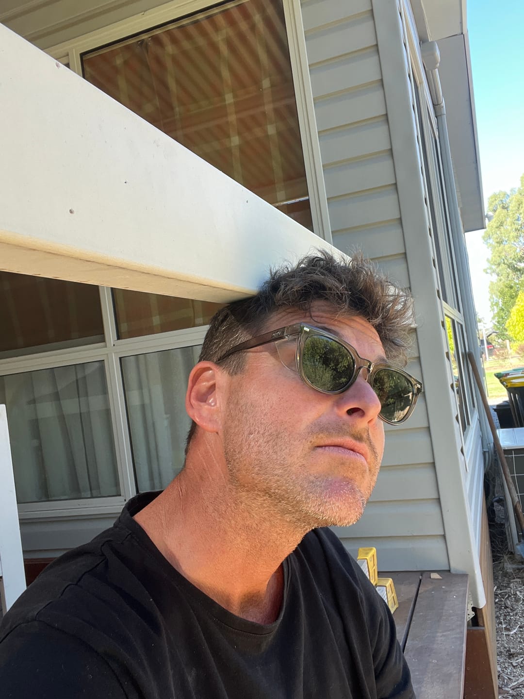 Customer photo review of Roys Steel Polarised Safety Glasses