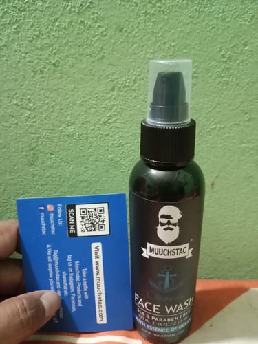 Customer photo review of Muuchstac Ocean Face Wash for Men | Fight Acne & Pimples, Brighten Skin, Clears Dirt, Oil Control, Refreshing Feel - Multi-Action Formula | 100 ml