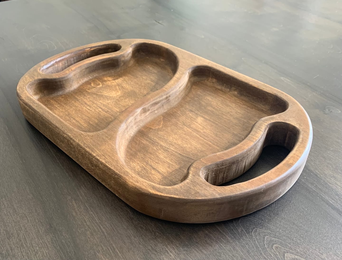Customer photo review of 14.25x9.0" Two Pocket Wave Tray 21 With Handles Acrylic Router Template