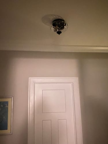 Customer photo review of Farmhouse Glass Flush Mount Ceiling Light