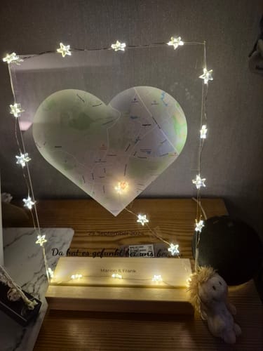 Kundenbewertung mit Foto zu "Unser Ereignis" - Personalisierte Acryltafel