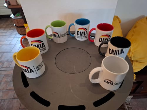 Customer photo review of TassenExpress - Becher Keramik Tasse mit Logo bedruckt 325ml Firmenlogo