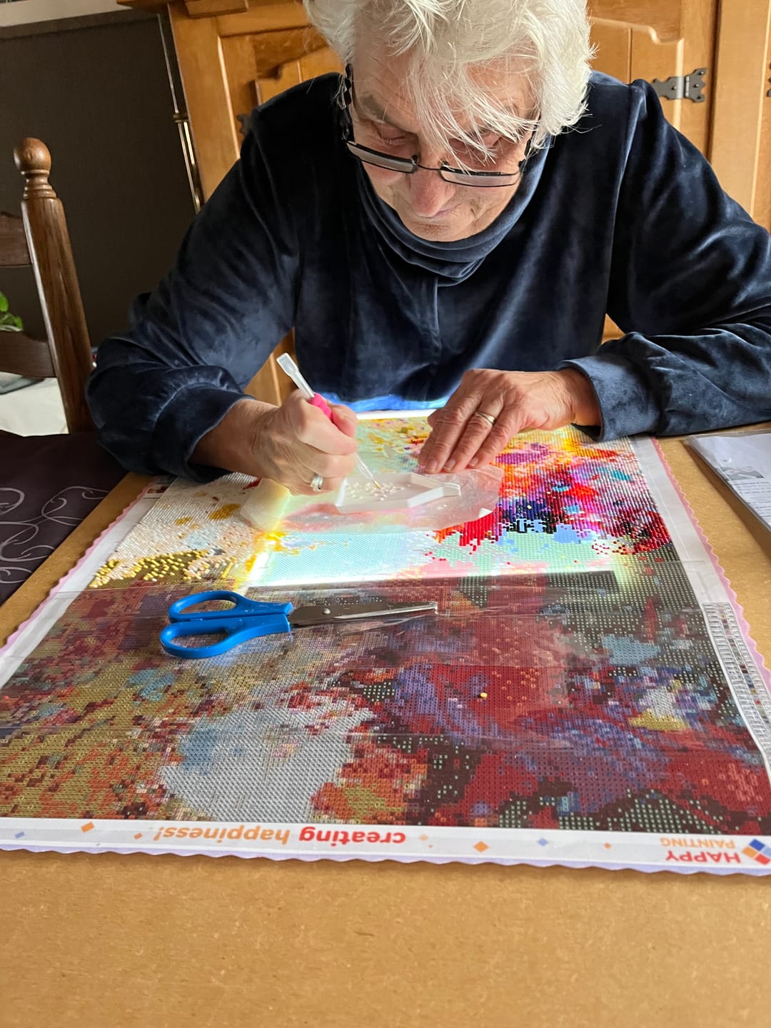 Customer photo review of Vrouw Abstract Verf