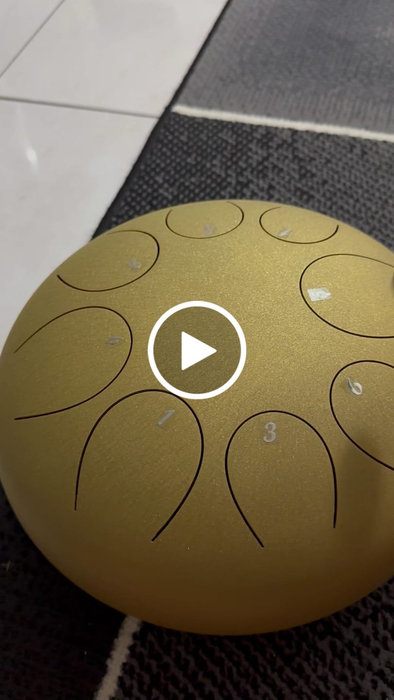Customer video review of Hluru Steel Tongue Drum 12" 8-Note C Pentatonic