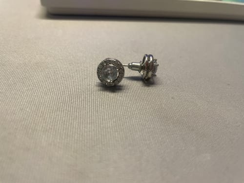 Customer photo review of LYLA Halo Stud Earrings ( Silver / Gold / Rose Gold)