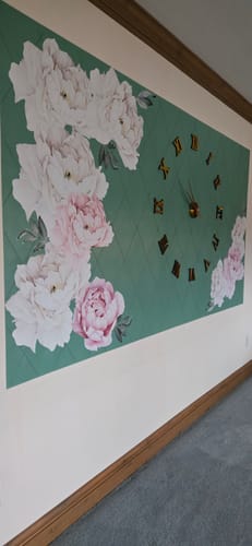 Customer photo review of Peony Wallstickers- White