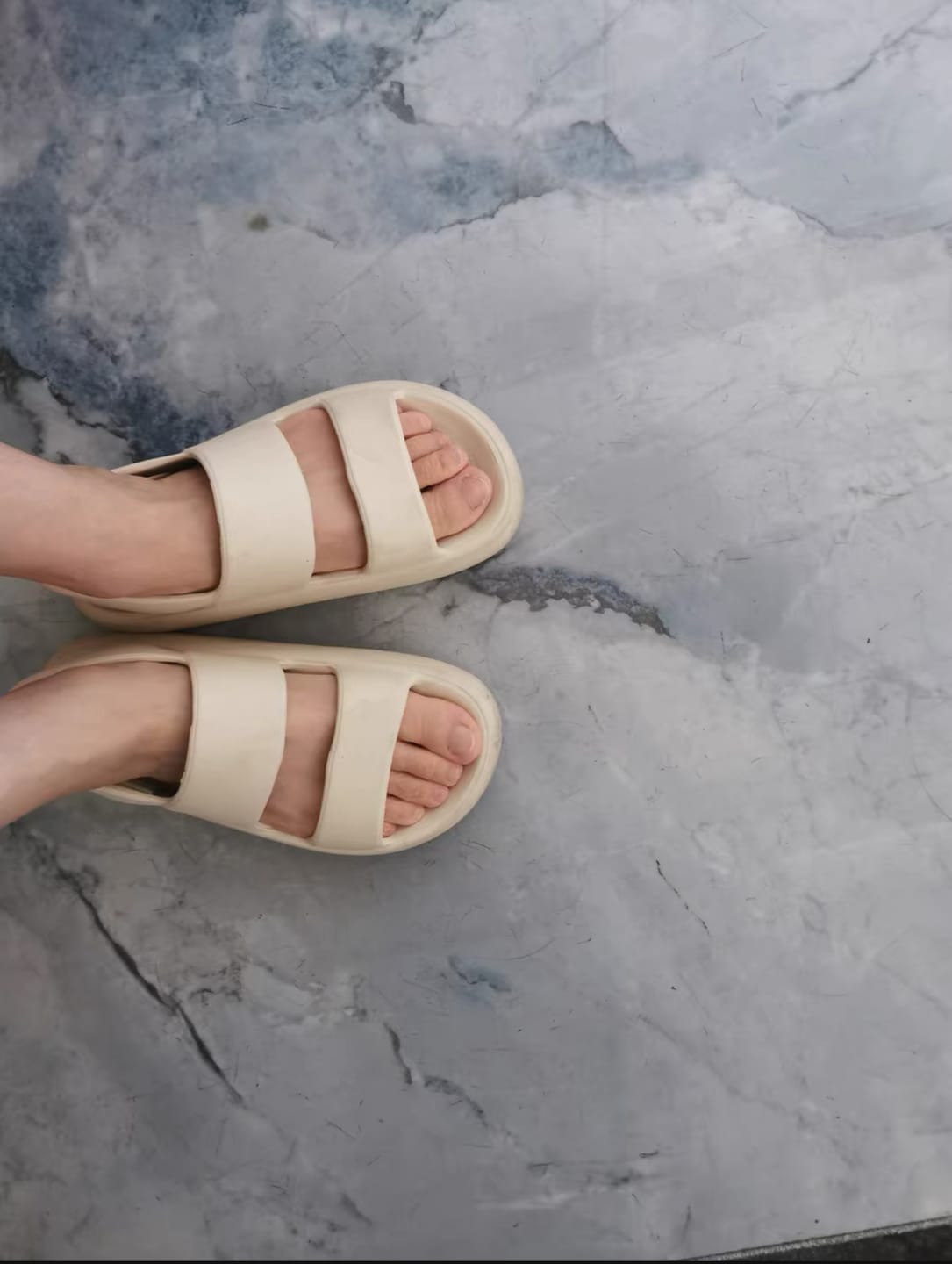 Customer photo review of Cloud Slides - Adjustable Sandals