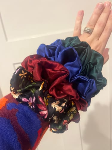 Customer photo review of Sapphire Silk Scrunchie
