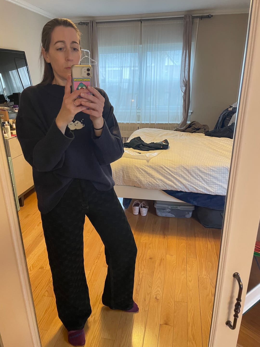 Customer photo review of The Stovepipe • Checker Weave Black Wash