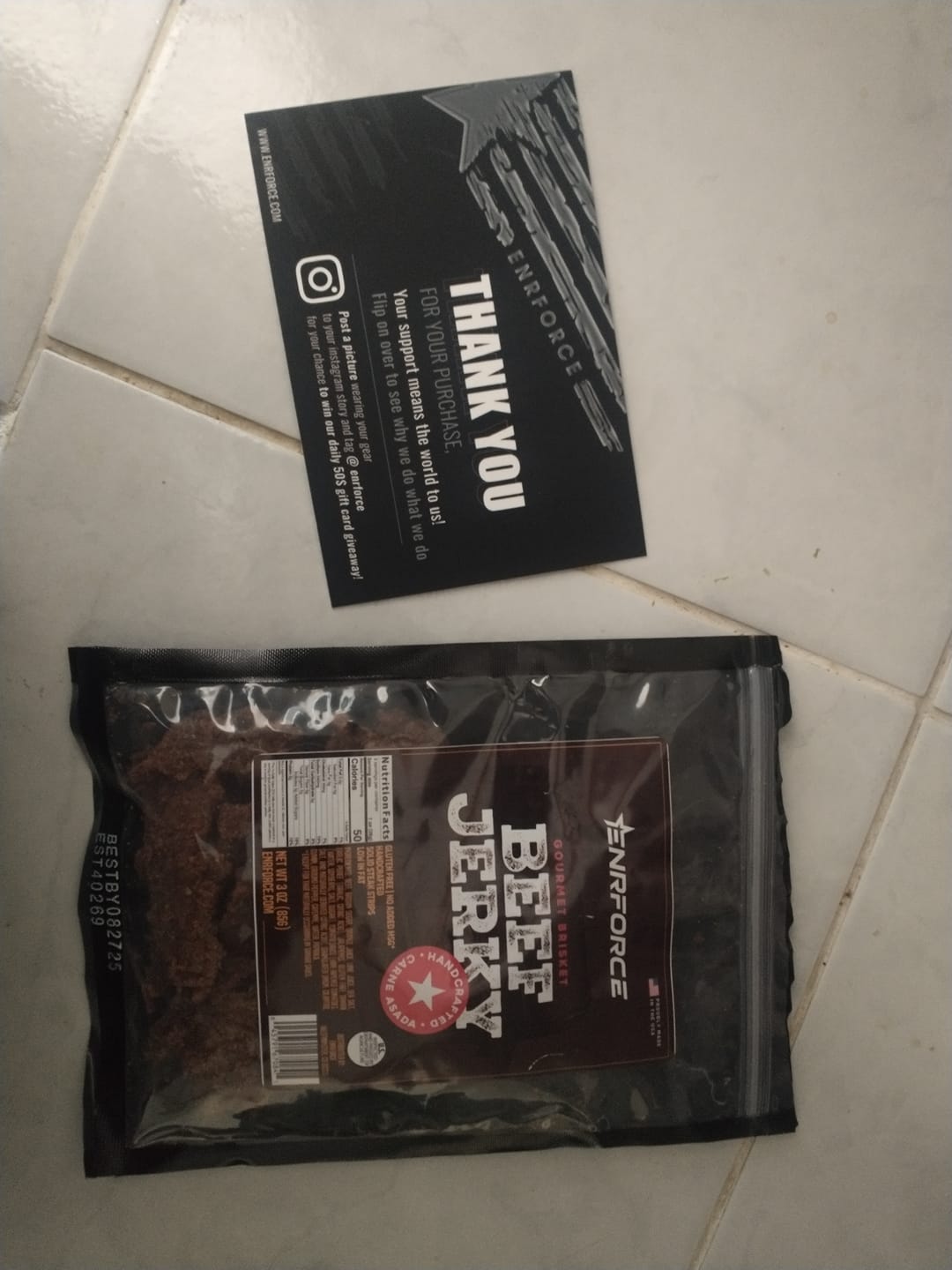 Customer photo review of Gourmet Premium Beef Jerky