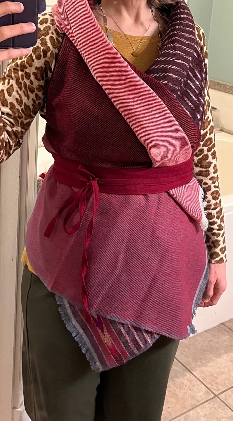 Customer photo review of NEW! Wool Obi Wrap Belt