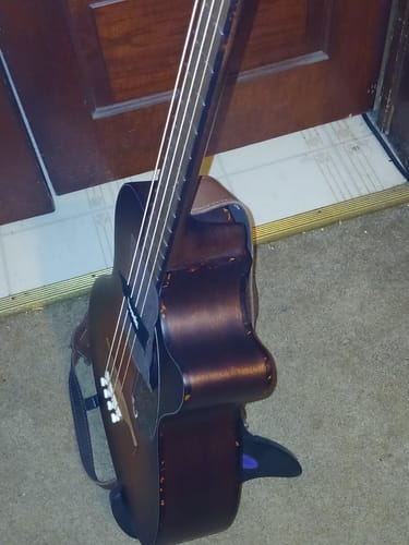 Customer photo review of BunnyNest Folding Guitar Stand – Lightweight, Portable, & Universal for Acoustic, Electric, and Bass Guitars