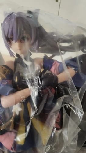 Customer photo review of 25CM Anime Figure Genshin Impact Keqing Swing A Sword Standing Toy Collection
