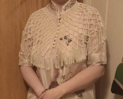 Customer photo review of Jing Min 敬敏 Pearl Yunjian Cloud Collar Hanfu & Qipao Shawl