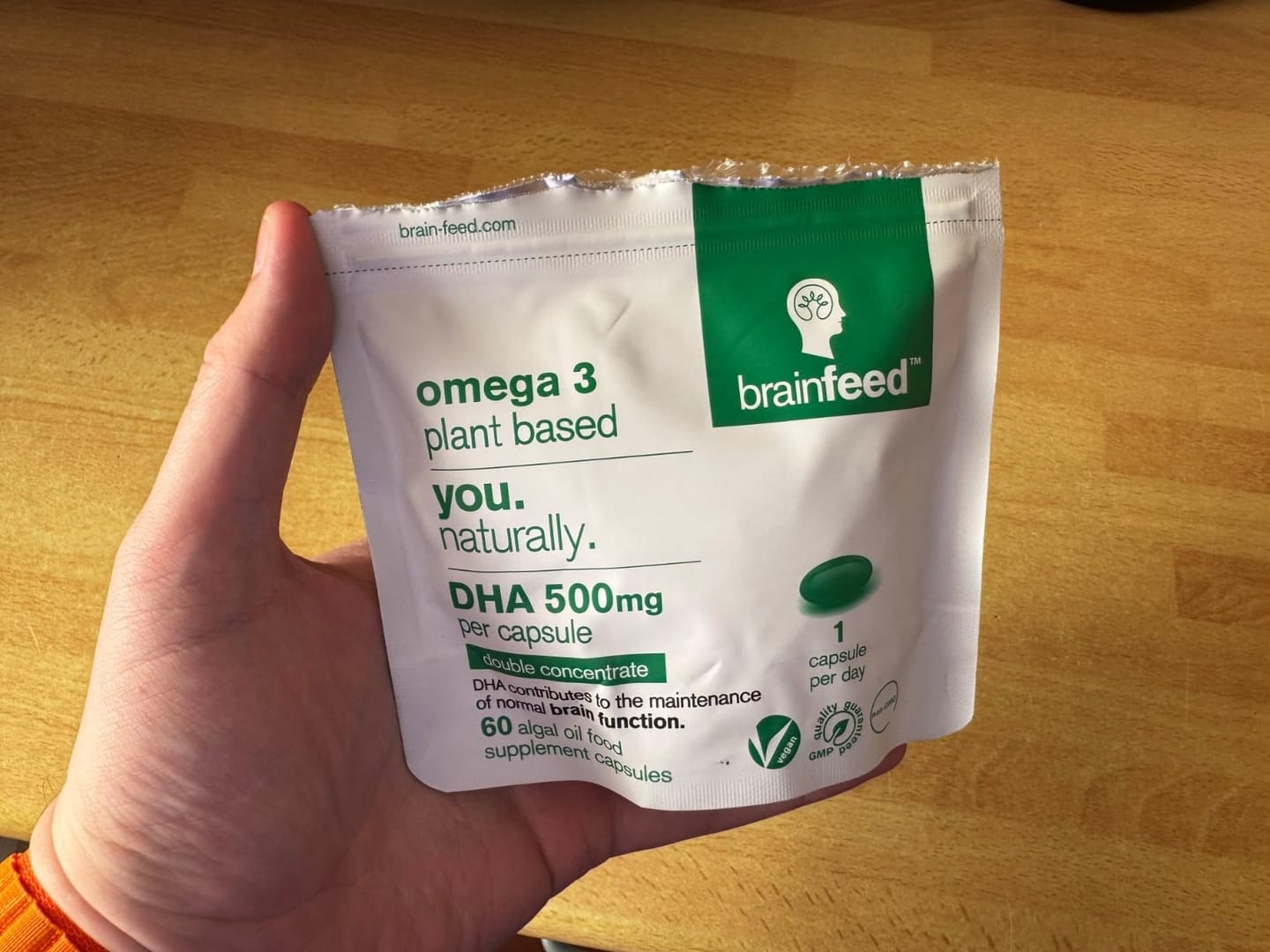 Customer photo review of Omega 3 DHA 550mg Plant-based