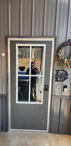 Customer photo review of Clear 4 Lite Glass and Frame Kit (3/4 Lite 24" x 50" Frame Size)