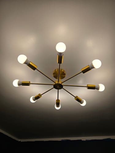 Customer photo review of 8-Light Sputnik Semi Flush Ceiling Light