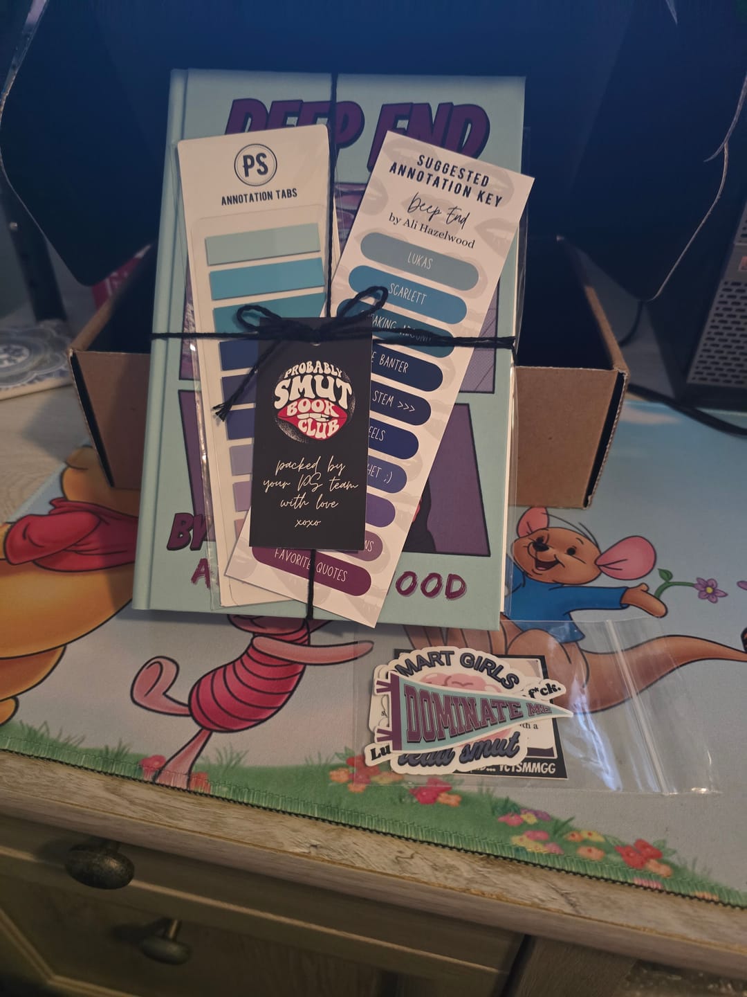 Customer photo review of probably smut book club subscription