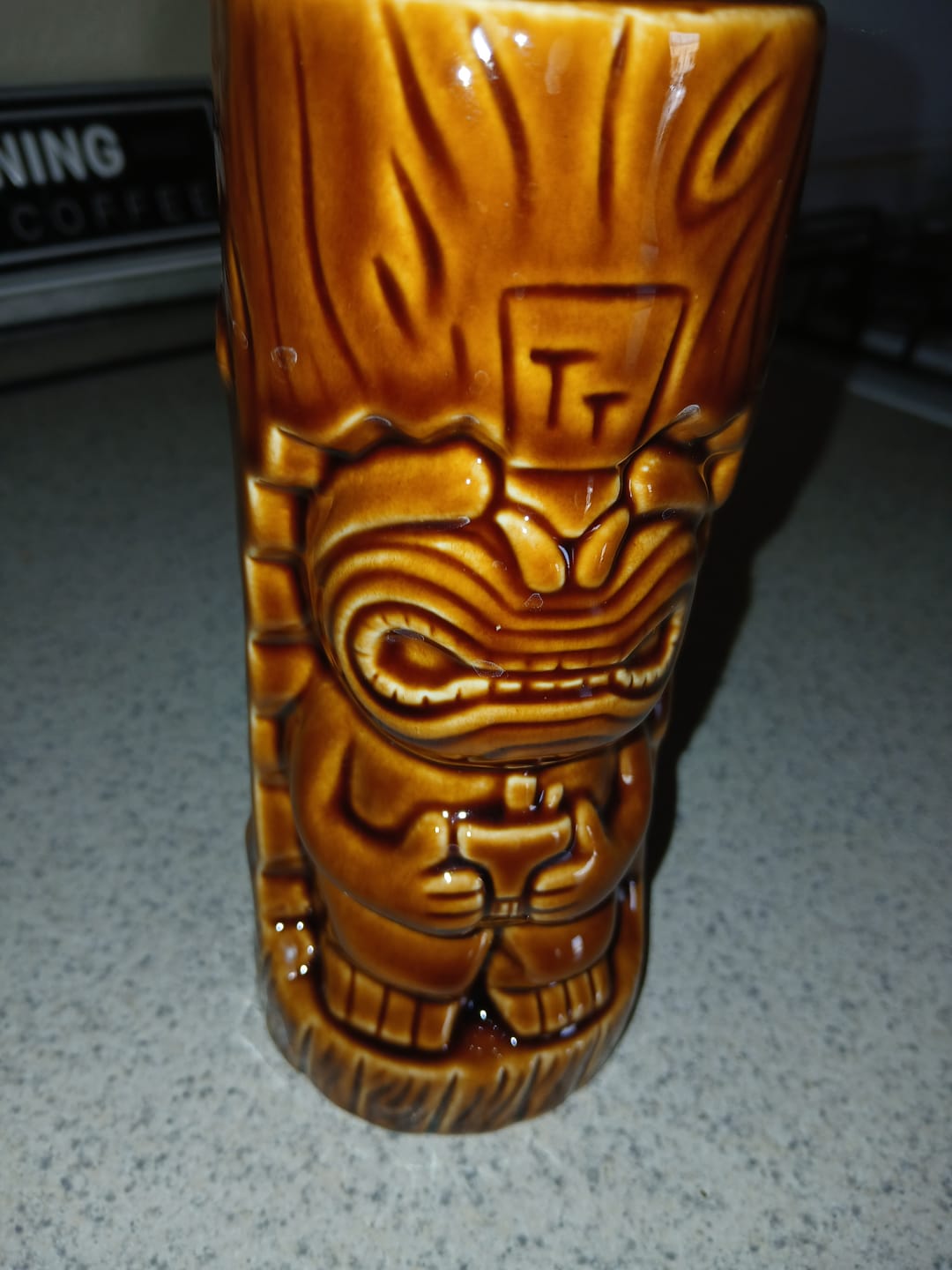 Customer photo review of Ceramic Hawaiian Tiki Mugs Set of 4 (17 oz)