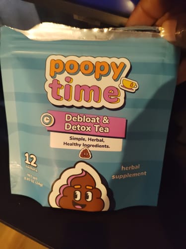 Customer photo review of Poopy Time Debloat & Detox Tea
