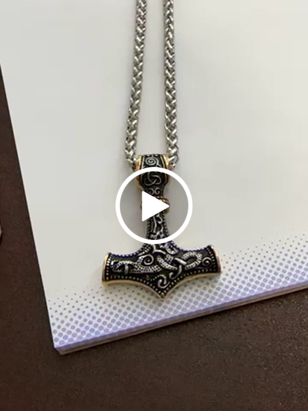 Customer video review of Mjölnir - Thor's Hammer Stainless Steel Necklace