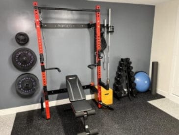 Customer photo review of FOLDGYM™ Wall Mounted Folding Squat Rack