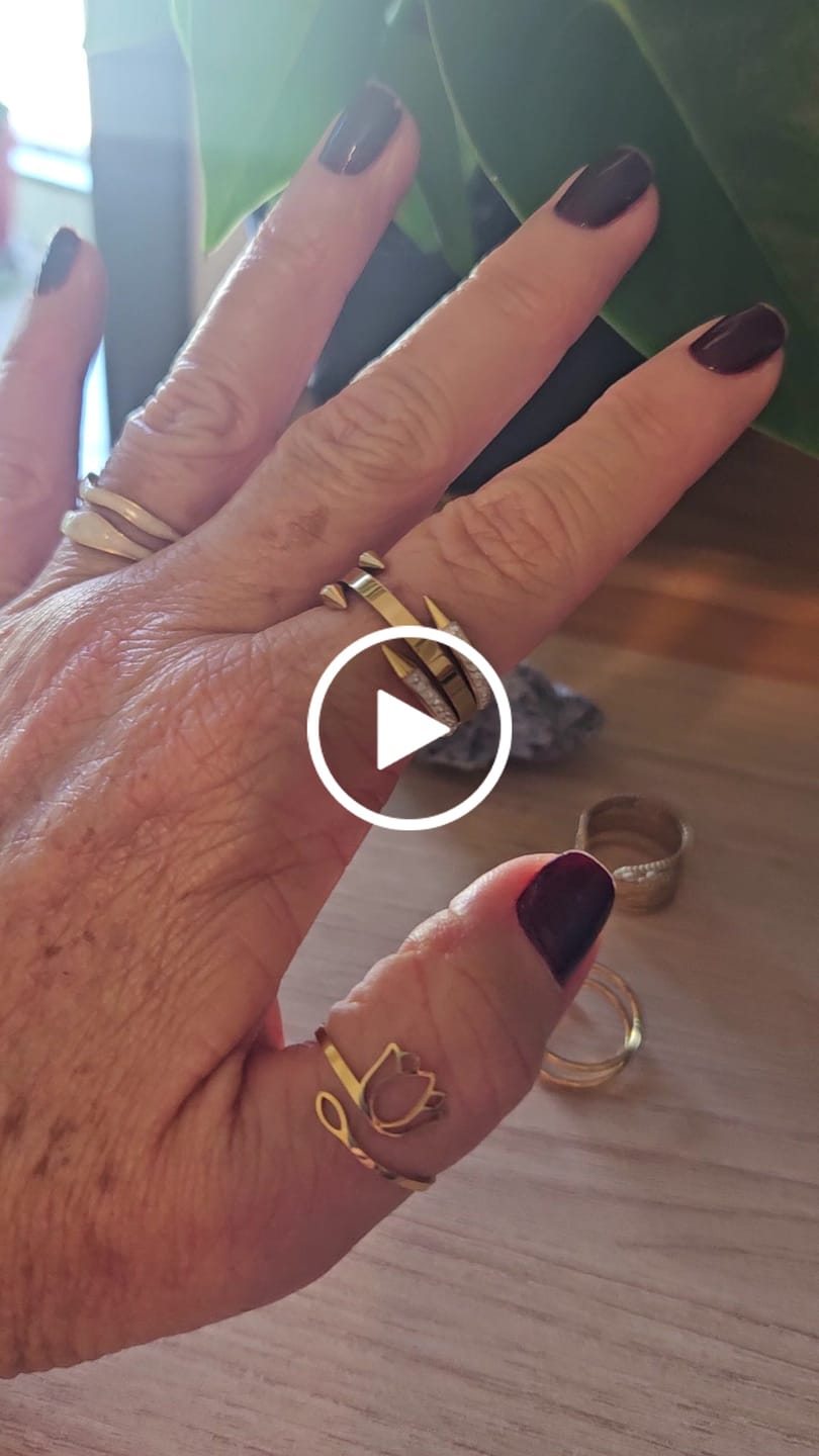 Customer video review of Anel Prego Pontas Banhado em Ouro 18K