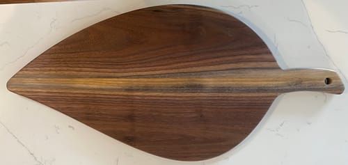 Customer photo review of 23.5x11" Leaf Serving Board Acrylic Router Template