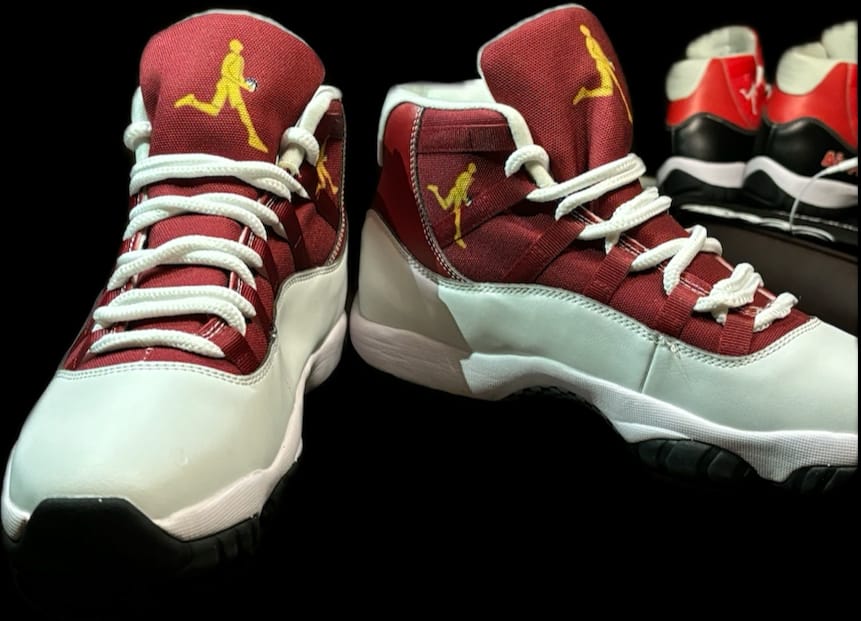 Customer photo review of Corporate personalized gifts, personalized corporate gifts Personalized Sneakers, Custom Sneakers, Put name or business name on it, AJ11-C05100