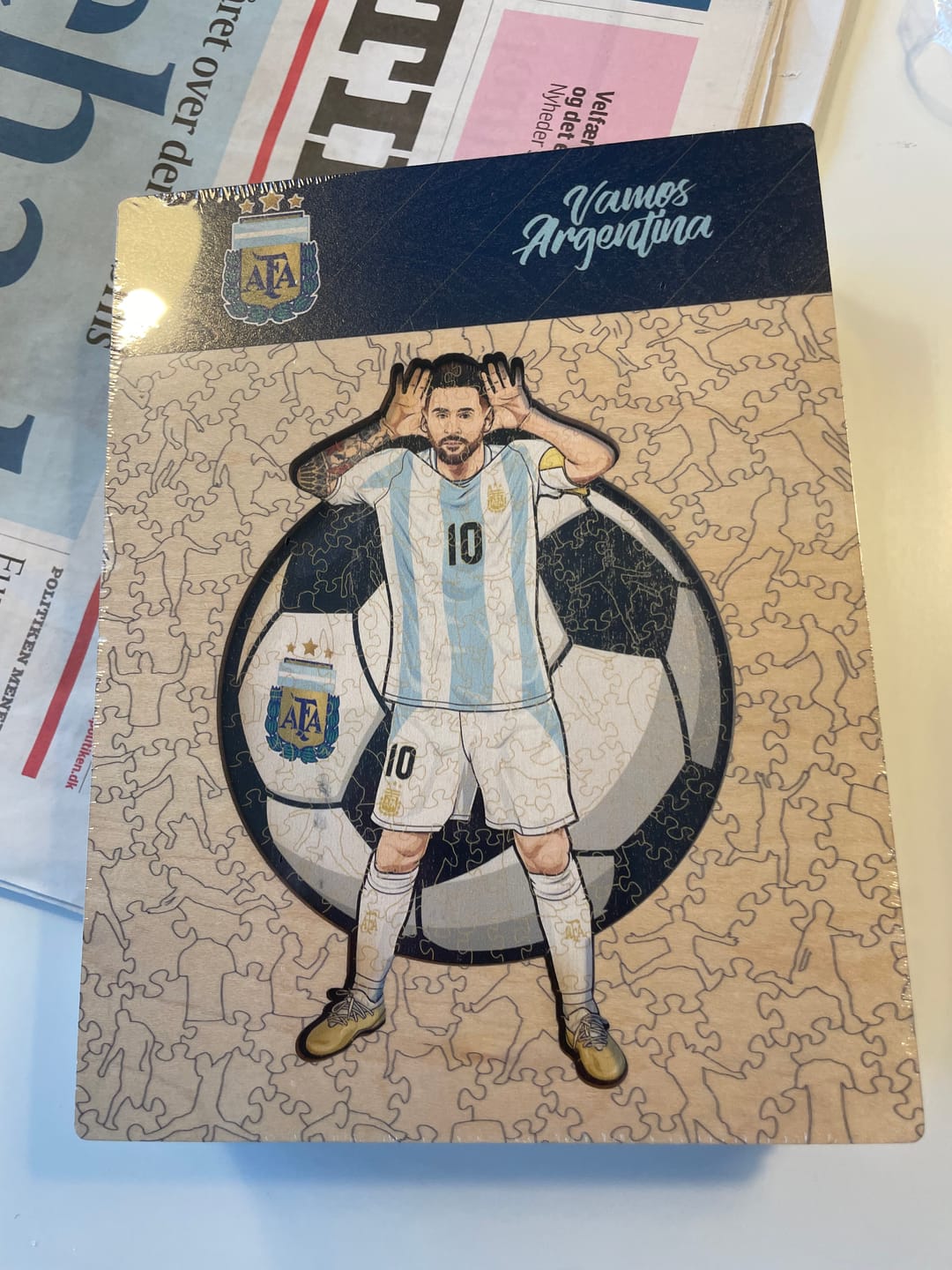 Customer photo review of Lionel Messi - Wooden Puzzle