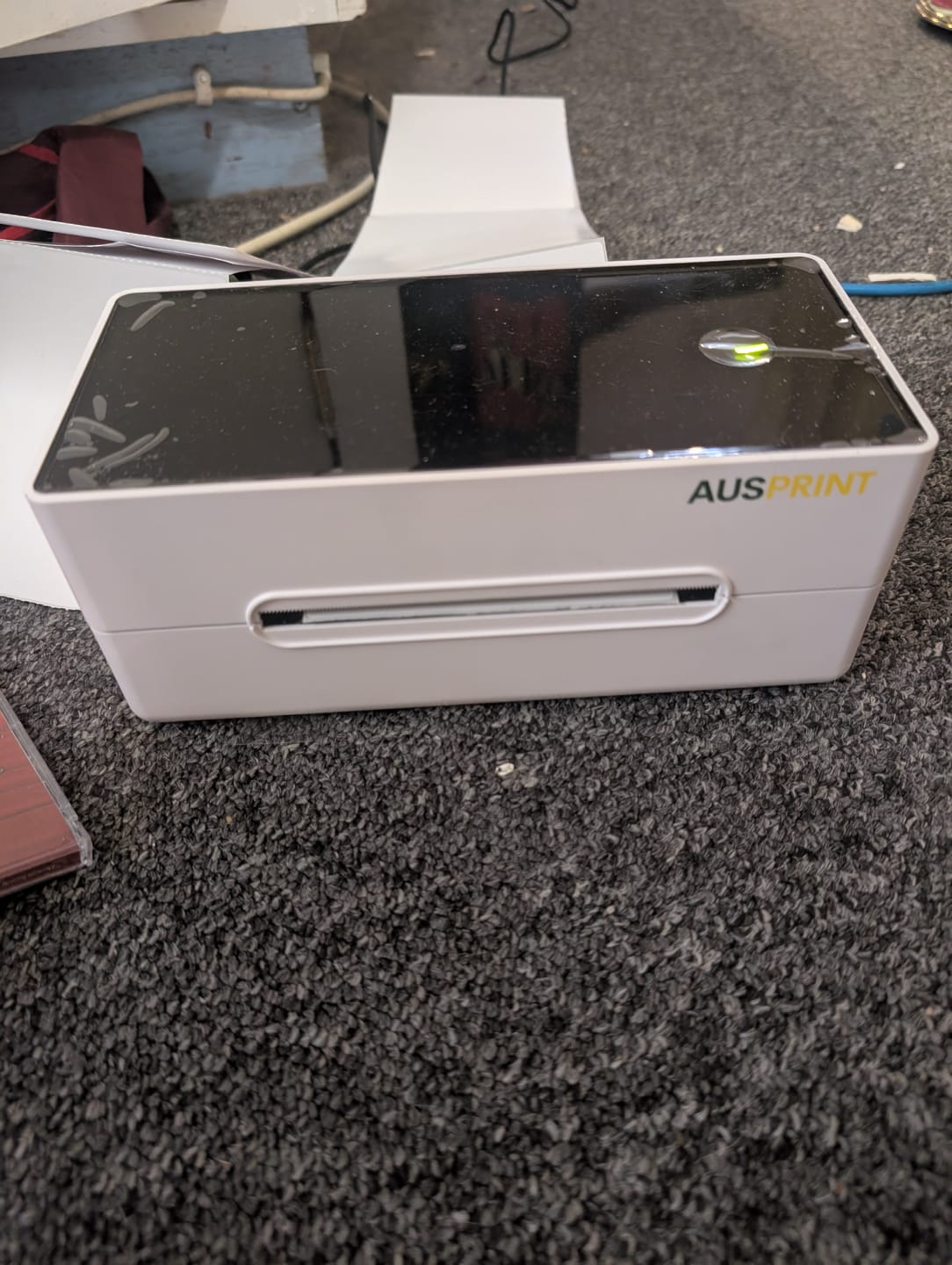 Customer photo review of AUSPRINT Thermal Label Printer (203DPI)
