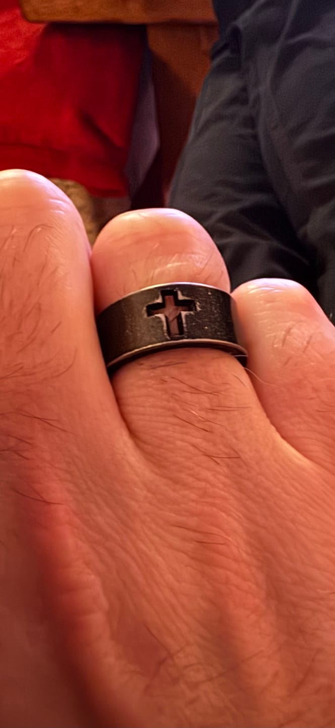 Customer photo review of BLACKED CROSS.