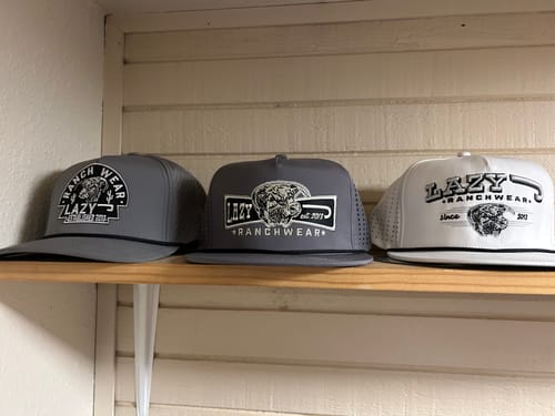 Customer photo review of Lazy J Ranch Hydro Graphite Grey Black Arrowhead Classic Performance Rope Trucker Hat