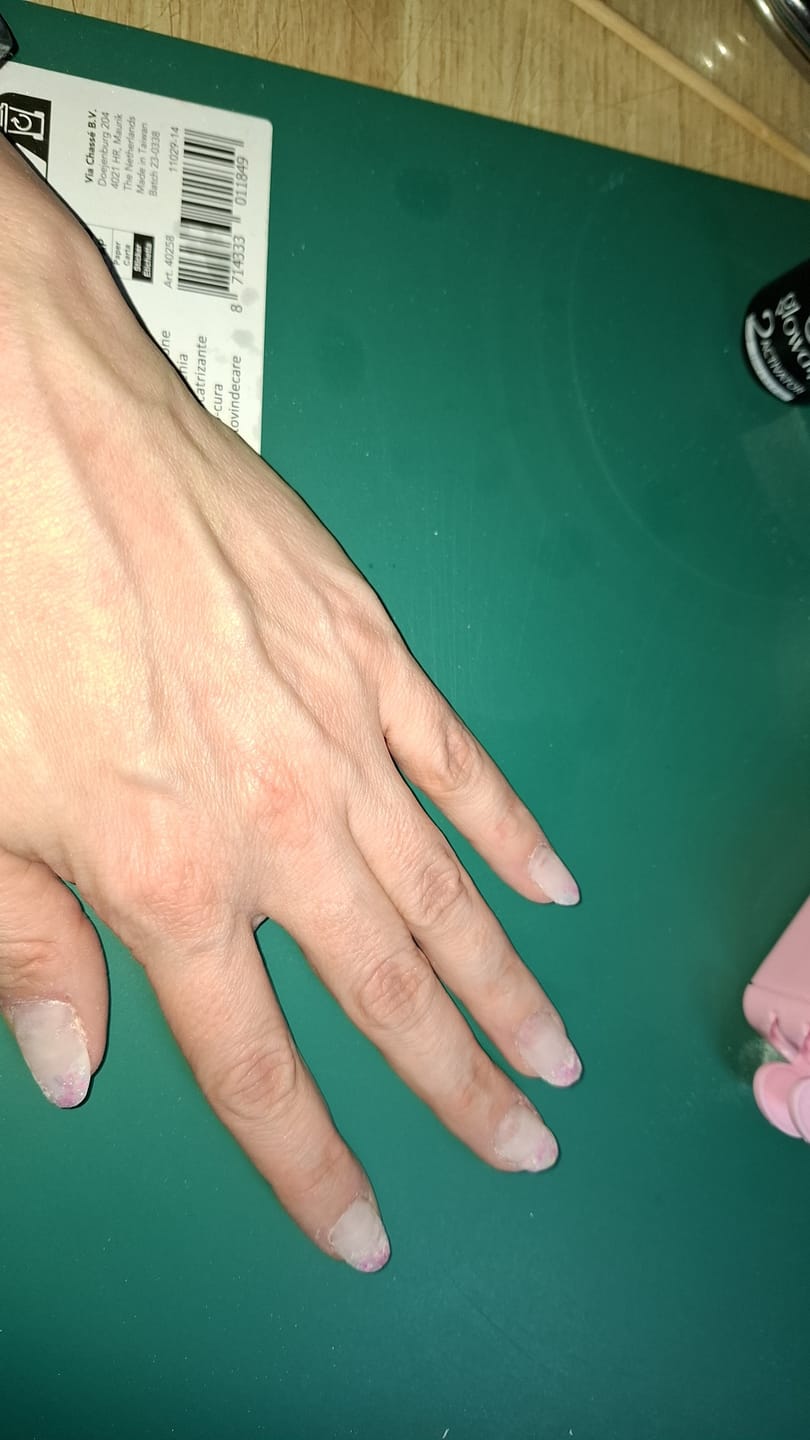 Customer photo review of Crystal Clear Dipping Powder