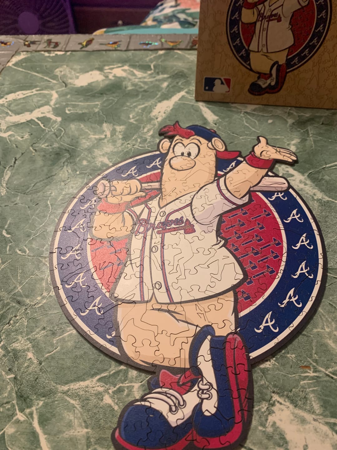 Customer photo review of Atlanta Braves™ Mascot - Wooden Puzzle