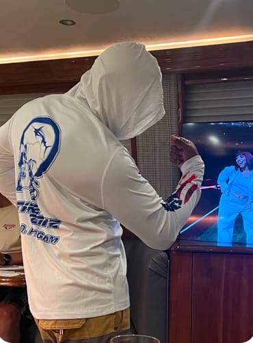 Customer photo review of Custom Kiss-Cut Boat Stickers