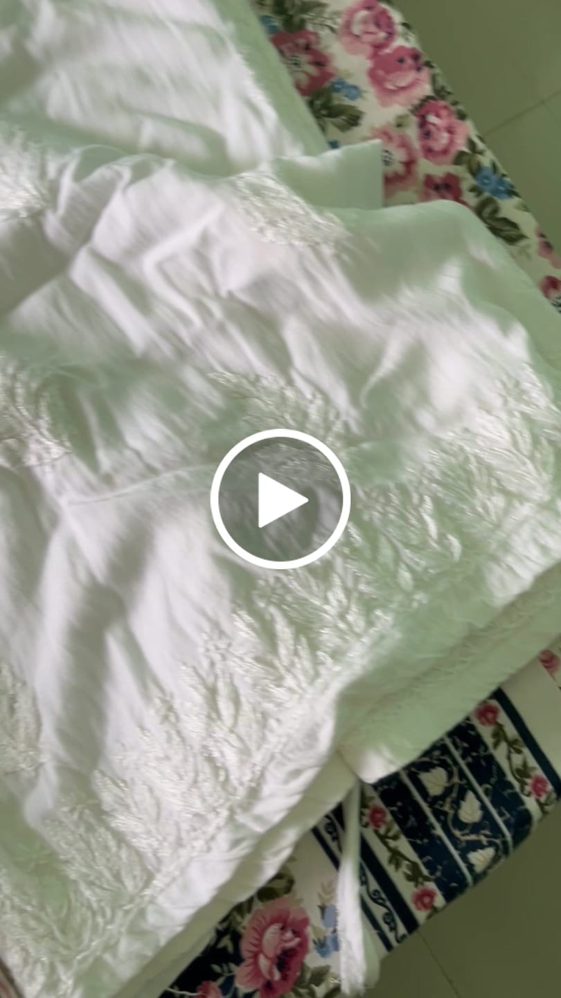 Customer video review of White Chikankari Modal Palazzo