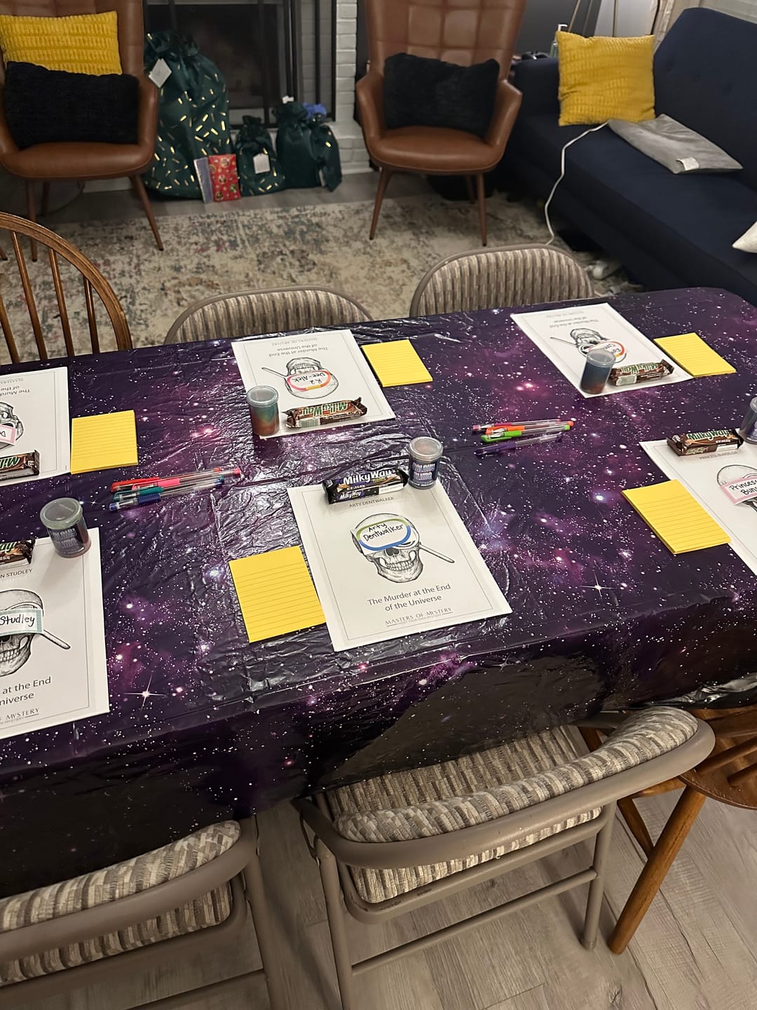 Customer photo review of Murder at the End of the Universe - Star Trek Themed Murder Mystery Game Kit