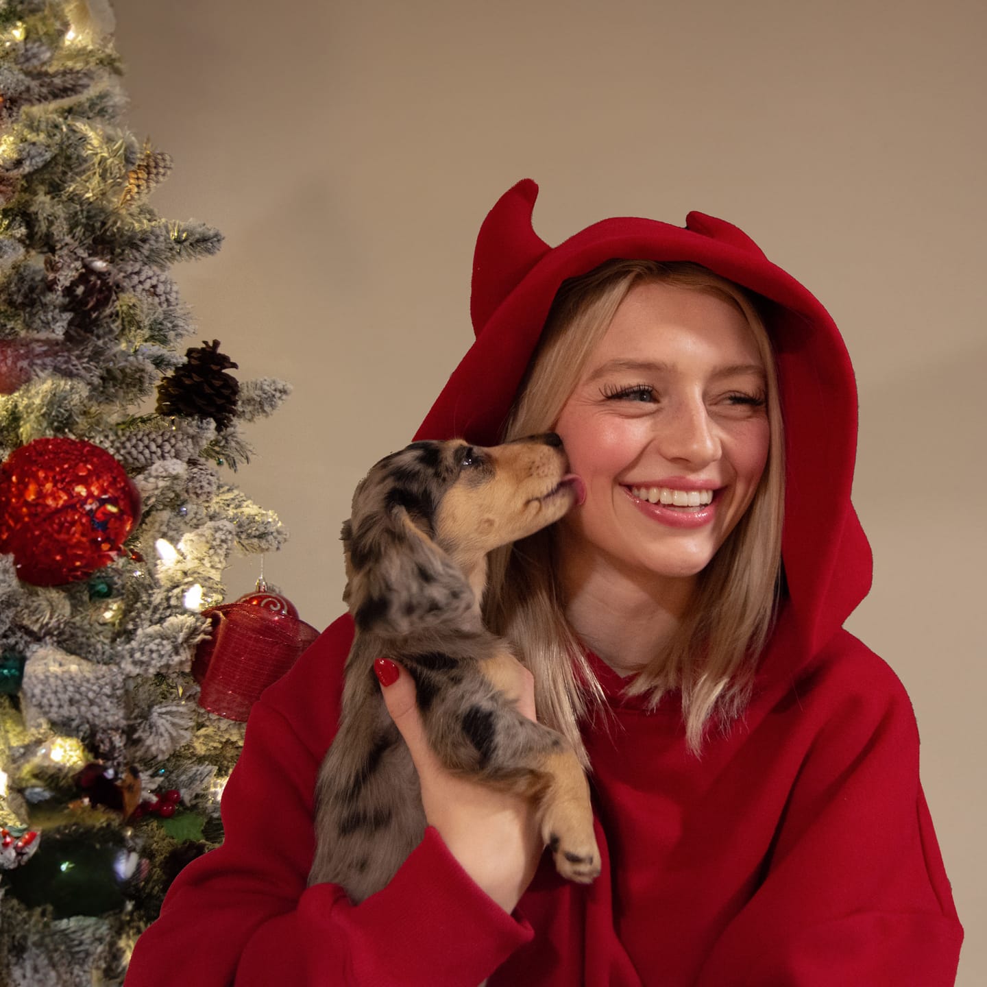 Customer photo review of DEVIL HOODIE - RED