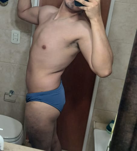 Customer photo review of ROYAL BLUE SWIM BRIEF